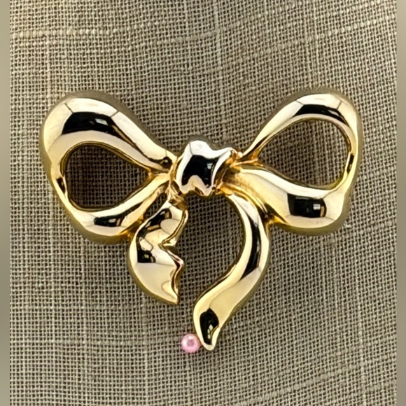 Givenchy Gold Plated Bow Brooch 80’s Runway - Picture 4 of 10